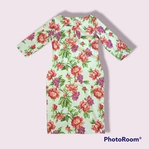 White Floral Dress - Size L NWT